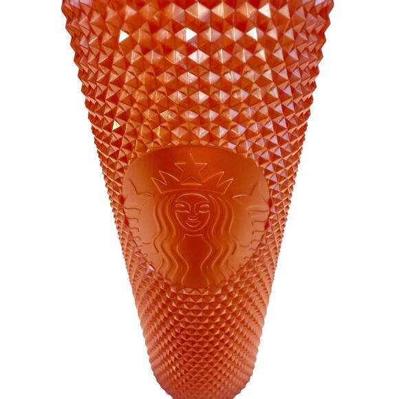 New Starbucks Fall 2022 Orange Bling & Green Glow-in-the-Dark Studded Cold Cups - Picture 7 of 12